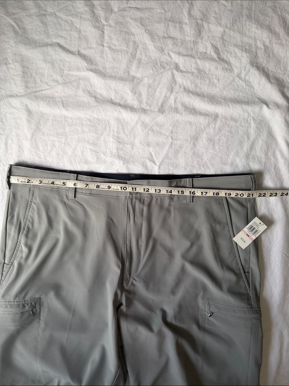 Izod Men's Gray Cargo Shorts SZ 40 - Picture 8 of 9